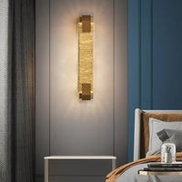 CrystalAura | Elegant Modern LED Wall Sconce with Dimming Features
