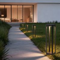 Solar Bollard Lights — Modern Pathway Post, Three Heights