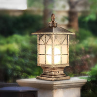 Luminara | Elegant Retro Outdoor Pillar Light with Waterproof Design