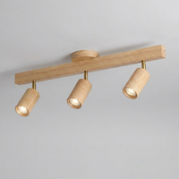 TimberGlow | Stylish Adjustable Wooden Ceiling Kitchen Spotlights