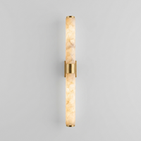 MarbleGlow | Elegant Brushed Gold Copper Wall Sconce Lighting Fixture