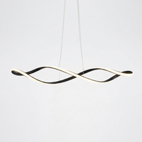 WaveformGlow | Curved LED Pendant Light for Kitchen Islands