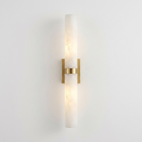 MarbleResonance | Elegant Minimalist LED Wall Sconce Lighting with Copper Accents