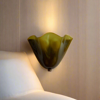 Retro Shell Glass Wall Light — Skirt-Shaped Coloured Glass