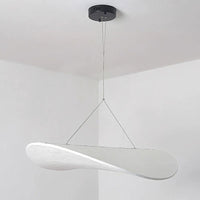 Woven Silk Fabric Pendant Light — Japandi Sculptural Shade