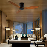 3-blade ceiling fan with light, flush or downrod, 132 cm – view 12
