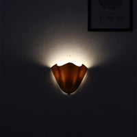 Retro Shell Glass Wall Light — Skirt-Shaped Coloured Glass