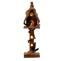 Wooden Christmas village house with LED light – view 17