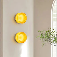 Dimpled Glass Wall Light — Dusk-to-Dawn LED Night Sconce