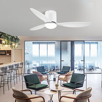 3-blade ceiling fan with light, flush or downrod, 132 cm – view 2