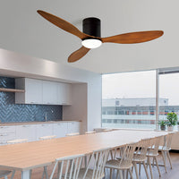 3-blade ceiling fan with light, flush or downrod, 132 cm – view 3