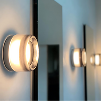 Dimpled Glass Wall Light — Dusk-to-Dawn LED Night Sconce