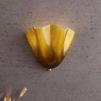 Retro Shell Glass Wall Light — Skirt-Shaped Coloured Glass