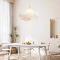Japandi Fabric Pendant Light — Draped Linen-Look Shade