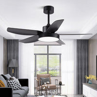 Noosa 5-blade downrod ceiling fan with LED light, 117 cm – view 4
