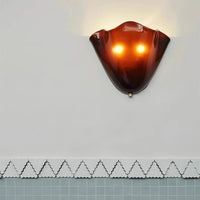 Retro Shell Glass Wall Light — Skirt-Shaped Coloured Glass