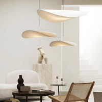 Woven Silk Fabric Pendant Light — Japandi Sculptural Shade