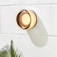 Dimpled Glass Wall Light — Dusk-to-Dawn LED Night Sconce