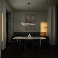 Woven Silk Fabric Pendant Light — Japandi Sculptural Shade