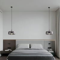 Smoked Glass Pendant Light — Hand-Blown Glass, Single or Trio