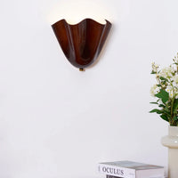 Retro Shell Glass Wall Light — Skirt-Shaped Coloured Glass