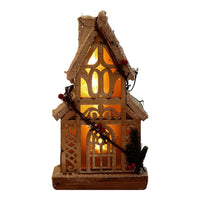 Wooden Christmas village house with LED light – view 15