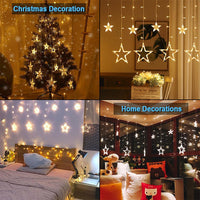 Star curtain fairy lights, 2.5 m – view 6