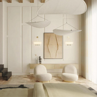 Woven Silk Fabric Pendant Light — Japandi Sculptural Shade