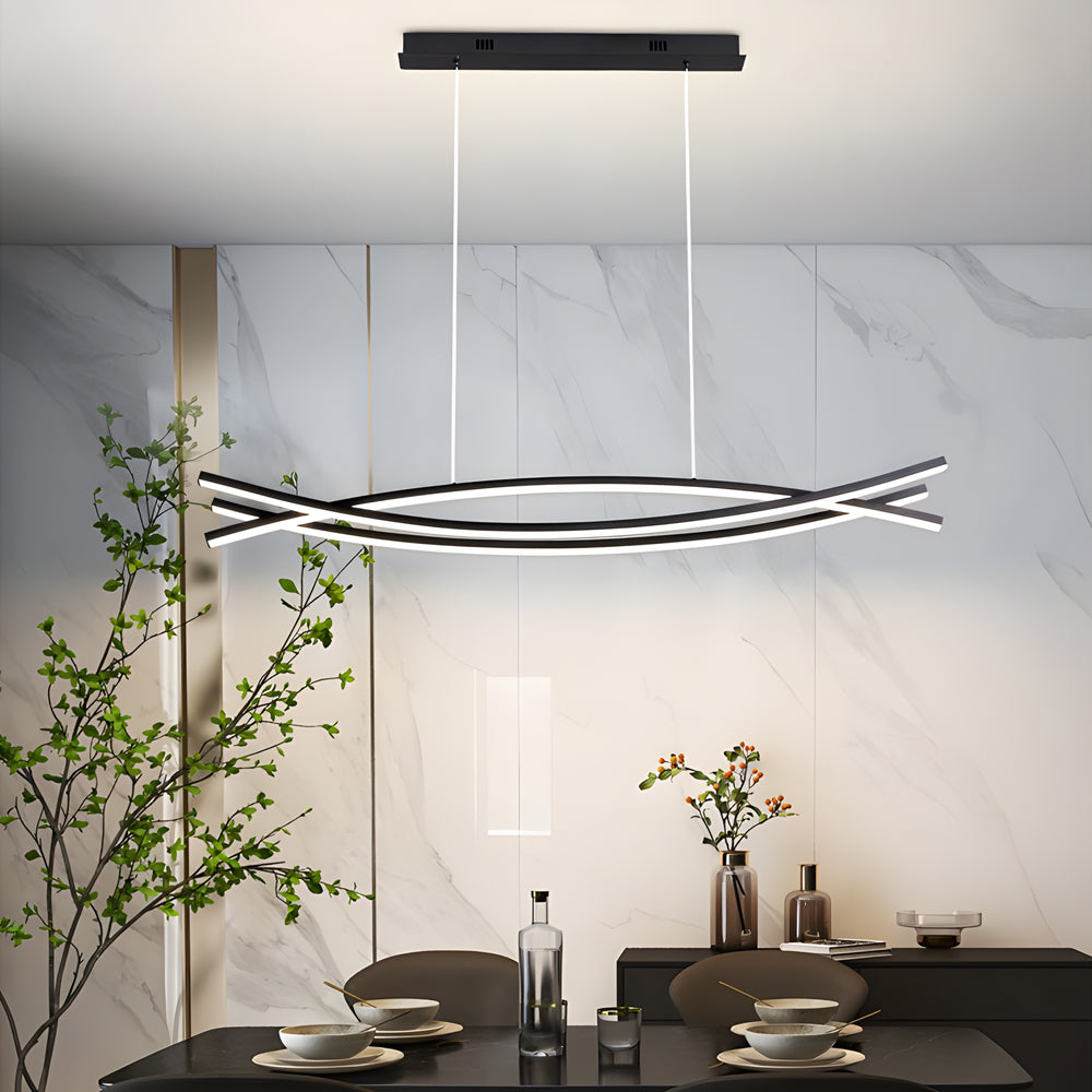 AeroWave | Sleek Modern Aluminum LED Hanging Ceiling Light