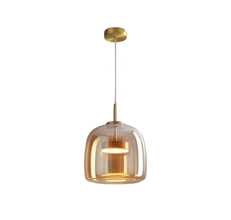 Smoked Glass Pendant Light — Hand-Blown Glass, Single or Trio