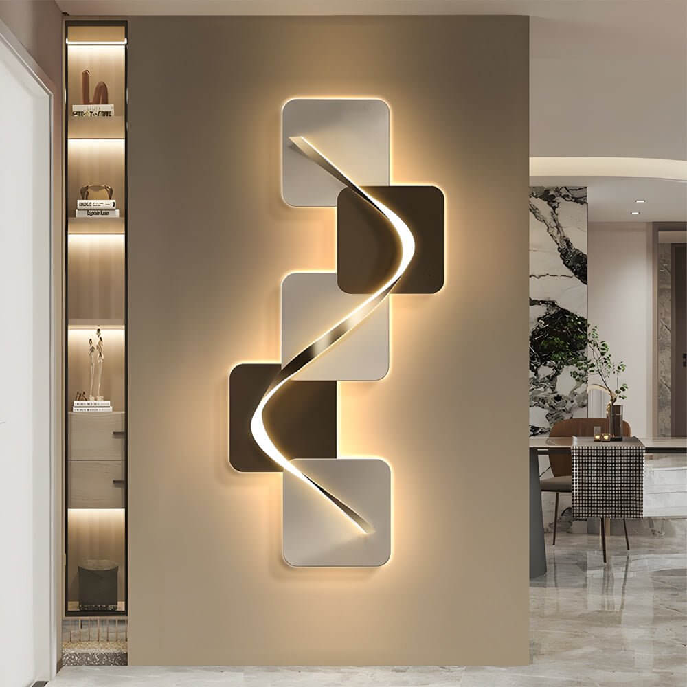 AquaWave | Elegant Geometric LED Wall Sconce Art Light