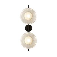 Tide Ripple Glass Wall Light — Stacked Disc LED Wall Sconce