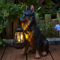 CanineGlow | Charming Solar-Powered Dog Statue Light for Outdoors 0