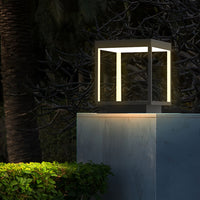 CementoLight | Elegant Minimalist Square LED Pillar Lantern 12
