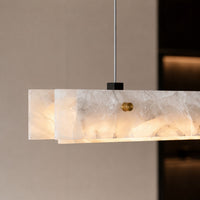 Marble Linear LED Pendant — Stainless Steel Bar for Kitchen Islands