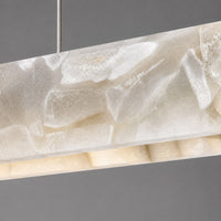 Marble Linear LED Pendant — Stainless Steel Bar for Kitchen Islands