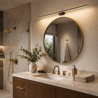 Linear LED Vanity Wall Light — Adjustable Metal Bar Light