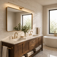 Linear LED Vanity Wall Light — Adjustable Metal Bar Light