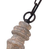Farmhouse Candle Chandelier — Rustic 5 or 8 Light Metal and Wood