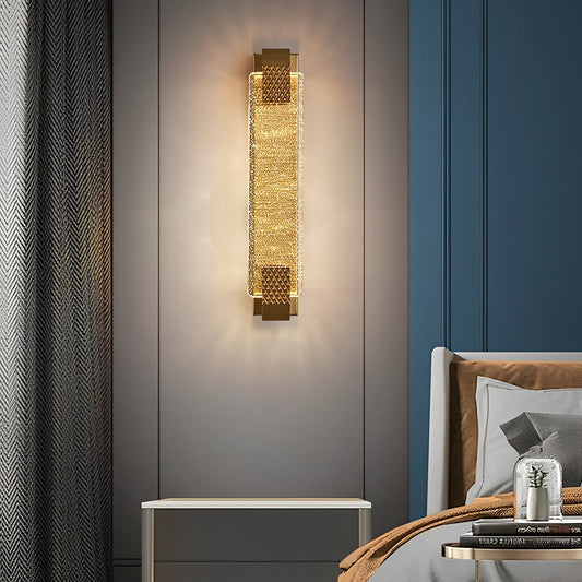 CrystalAura | Elegant Modern LED Wall Sconce with Dimming Features 0