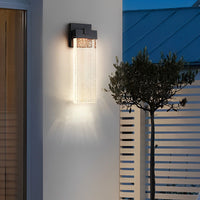 CrystalGlow | Elegant Modern Seeded Glass Outdoor Wall Sconce 13