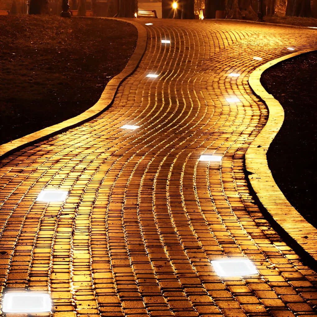 Solar Deck Lights — Ice Cube LED Step Light Set, IP65