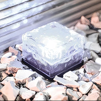 CrystalGlow | Elegant Modern Solar Outdoor Ice Cube Step Lights 14
