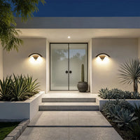 CurvaBlack | Stylish Modern Outdoor Wall Lantern Sconce Light 5