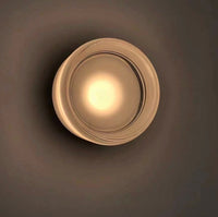 Dimpled Glass Wall Light — Dusk-to-Dawn LED Night Sconce