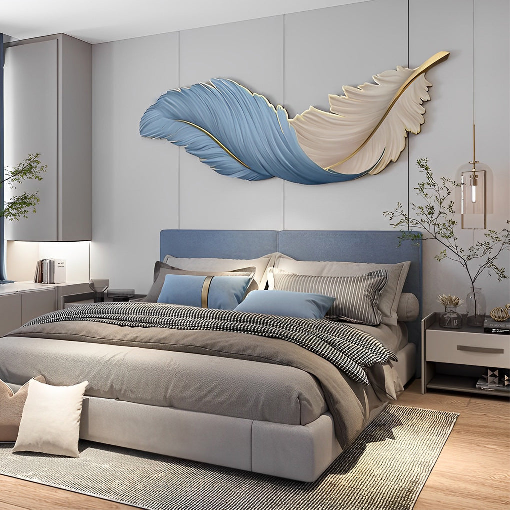 Feather Art LED Wall Light - Soft Glow USB Wall Panel