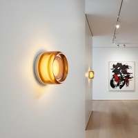 Dimpled Glass Wall Light — Dusk-to-Dawn LED Night Sconce