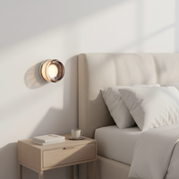 Dimpled Glass Wall Light — Dusk-to-Dawn LED Night Sconce