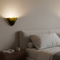 Retro Shell Glass Wall Light — Skirt-Shaped Coloured Glass