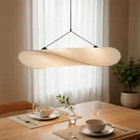 Woven Silk Fabric Pendant Light — Japandi Sculptural Shade
